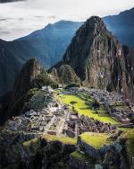 Overhead view of Machu Picchu